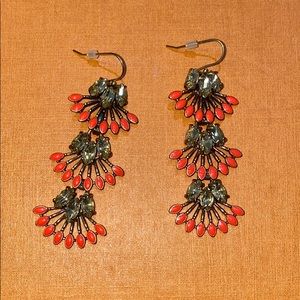 Orange and gold Stella & Dot earrings